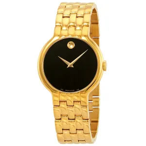 Movado Veturi Black Yellow Gold PVD Dial Men's Watch 0606934