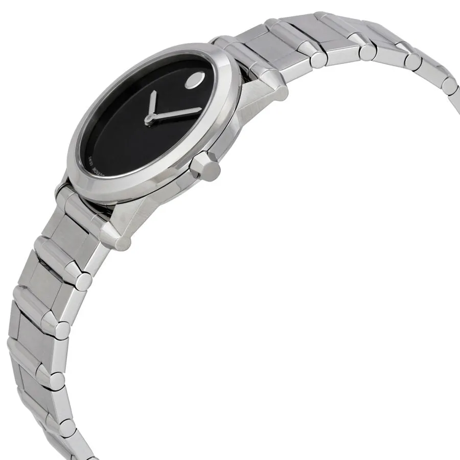 Movado Vizio Black Dial Stainless Steel Ladies Watch 0606681