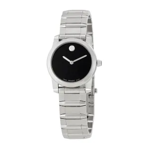 Movado Vizio Black Dial Stainless Steel Ladies Watch 0606681