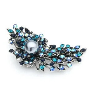 Multicolor Rhinestone Flower Brooches Women