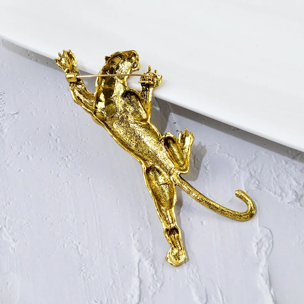 Muscle Tiger Brooches For Men Vivid Cute Animal Leopard Pins Brooch