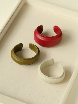 New Angora Red Leather Bracelet
