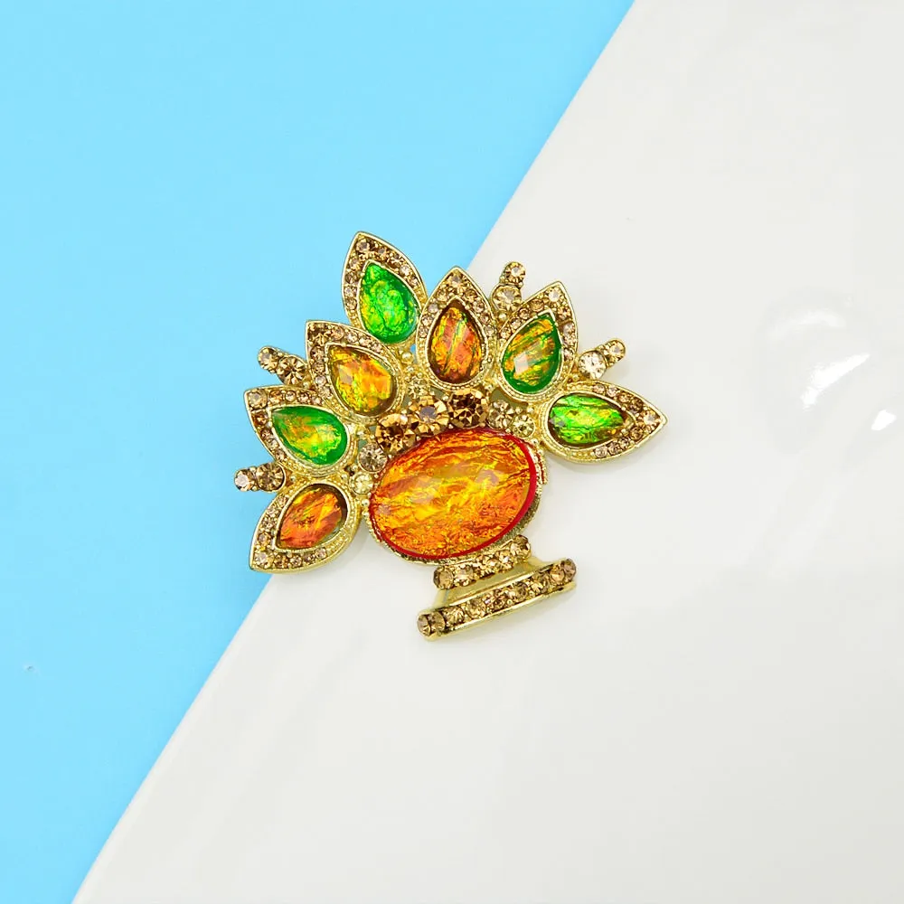 New Arrival Beautiful Vase Design Brooches For Women