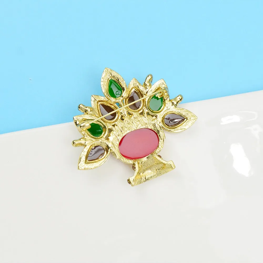 New Arrival Beautiful Vase Design Brooches For Women