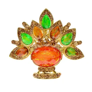 New Arrival Beautiful Vase Design Brooches For Women