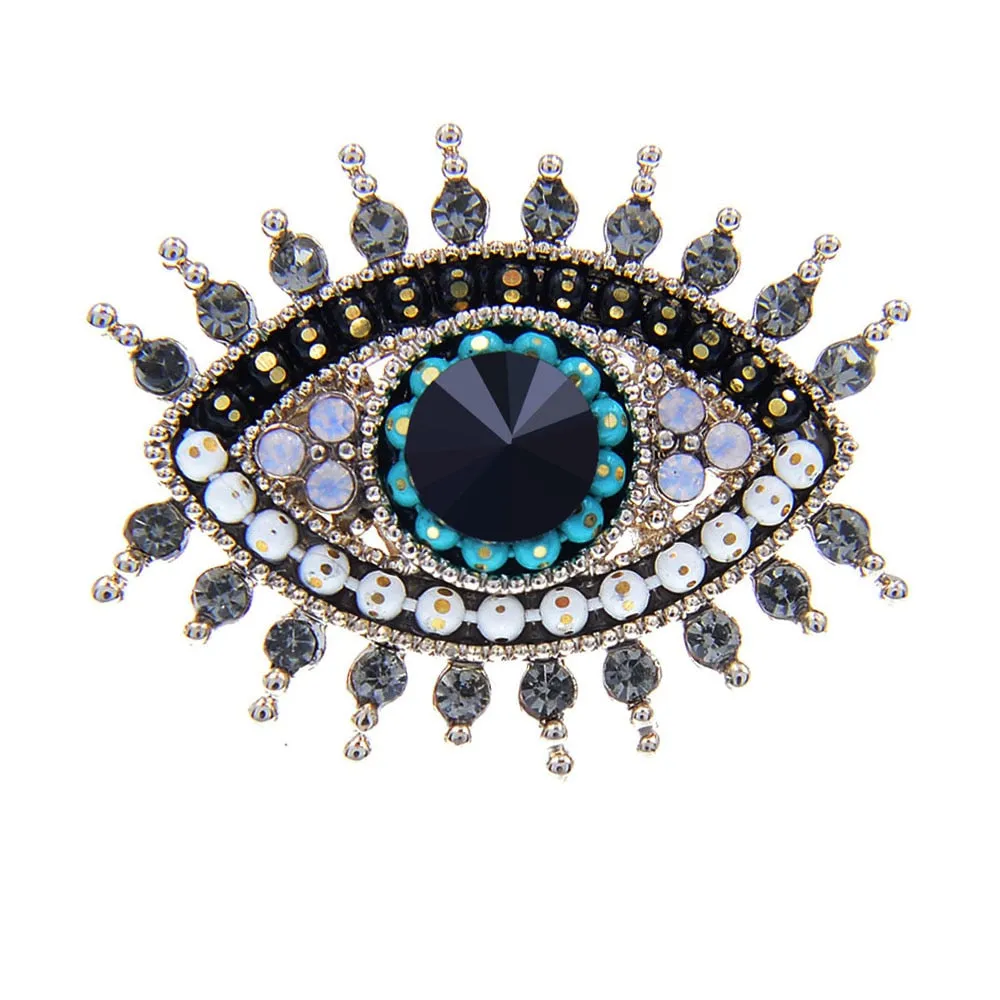 New Arrival Rhinestone Eye Brooches For Women