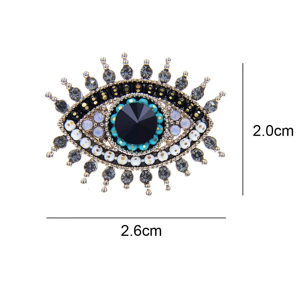 New Arrival Rhinestone Eye Brooches For Women