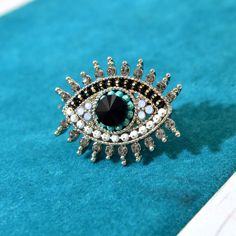 New Arrival Rhinestone Eye Brooches For Women