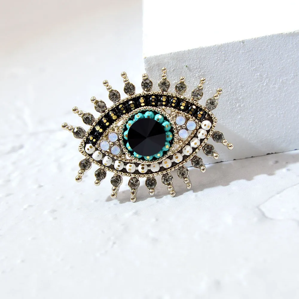 New Arrival Rhinestone Eye Brooches For Women