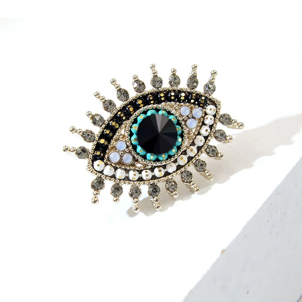 New Arrival Rhinestone Eye Brooches For Women