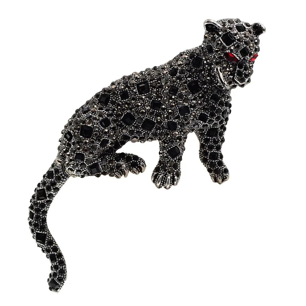 New Arrival Rhinestone Leopard Brooches For Women