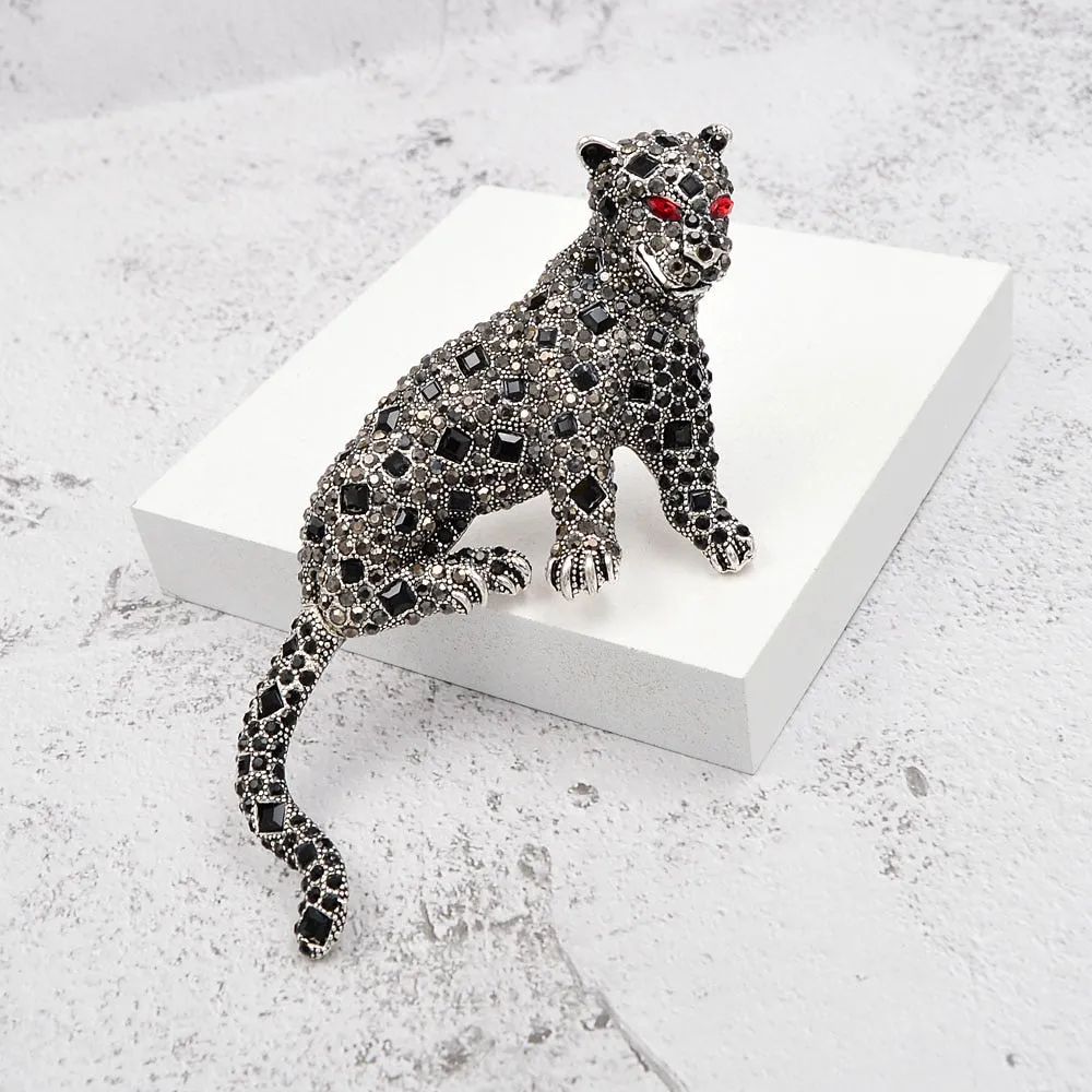 New Arrival Rhinestone Leopard Brooches For Women