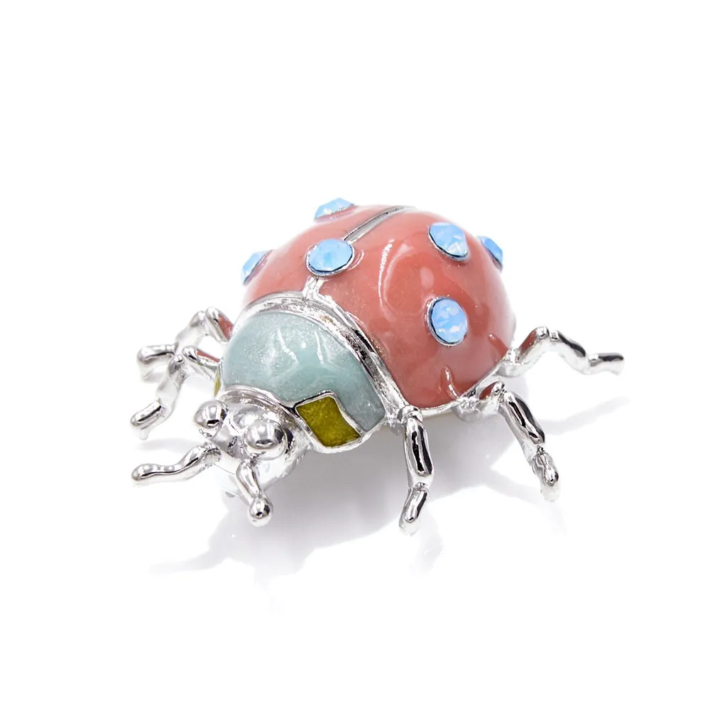 New Color Arrival Enamel Ladybug Brooches for Women