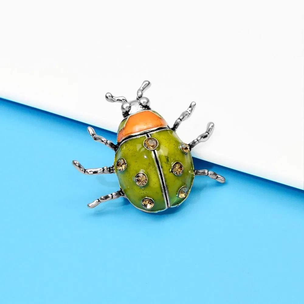 New Color Arrival Enamel Ladybug Brooches for Women