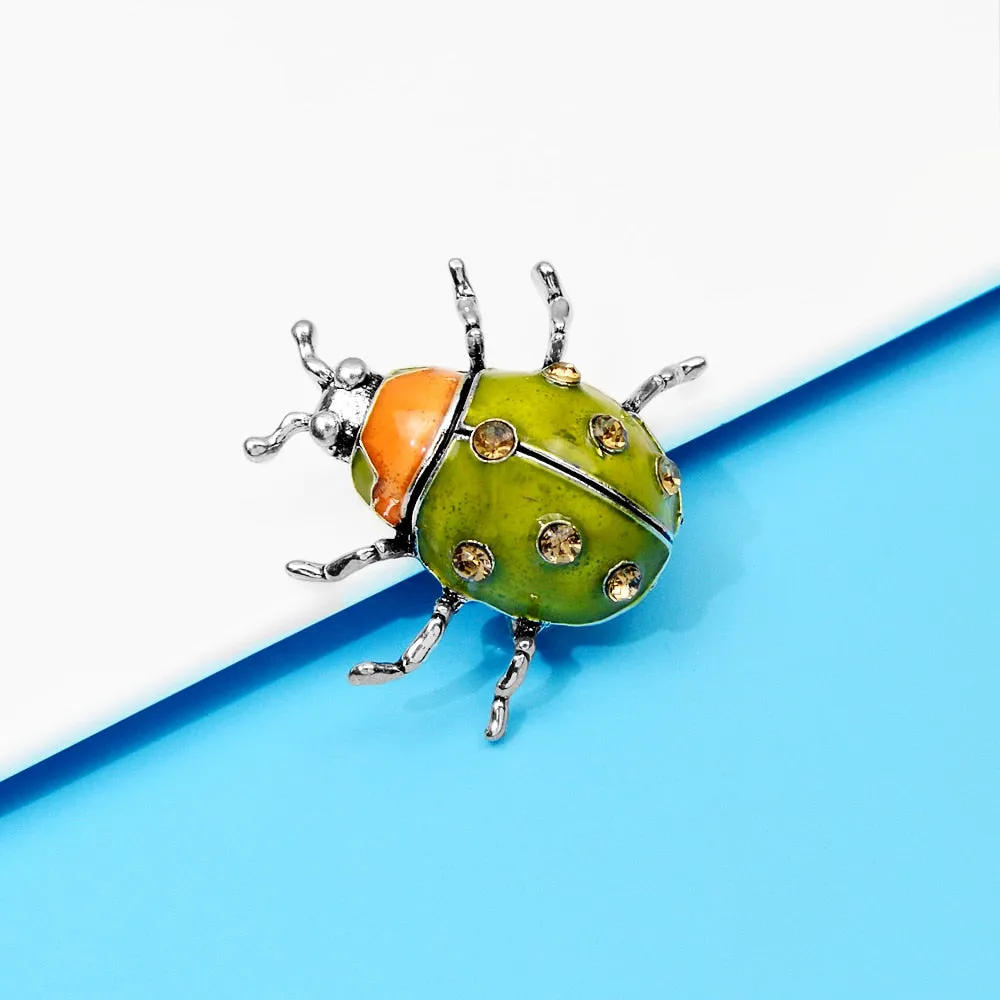 New Color Arrival Enamel Ladybug Brooches for Women