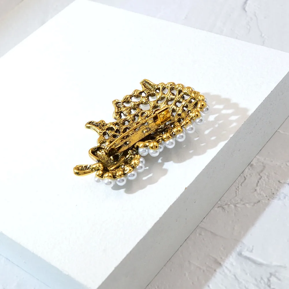 New Cute Pearls Sheep Brooches For Women And Men