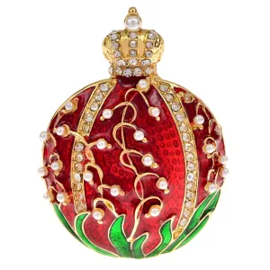 New Enamel Fruit Pomegranate Shape Brooches For Women And Men