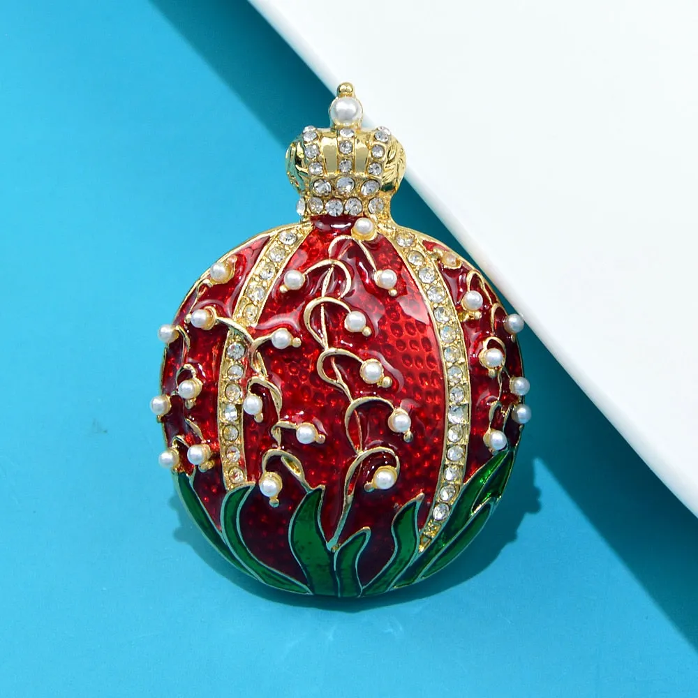 New Enamel Fruit Pomegranate Shape Brooches For Women And Men