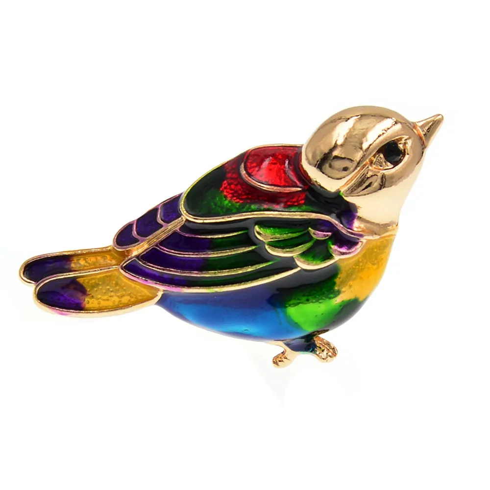 New Fshion Enamel Birds Brooches Sweet Cute Animal Parrot Brooch