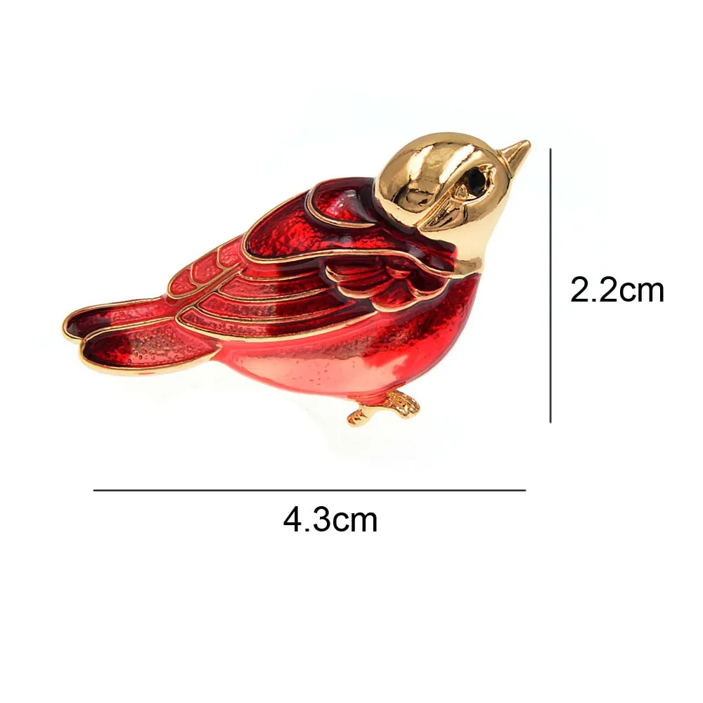 New Fshion Enamel Birds Brooches Sweet Cute Animal Parrot Brooch