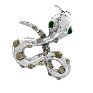 New Snake Rhinestone Brooches Vintage Crystal Animal Pins Jewelry Women And Men