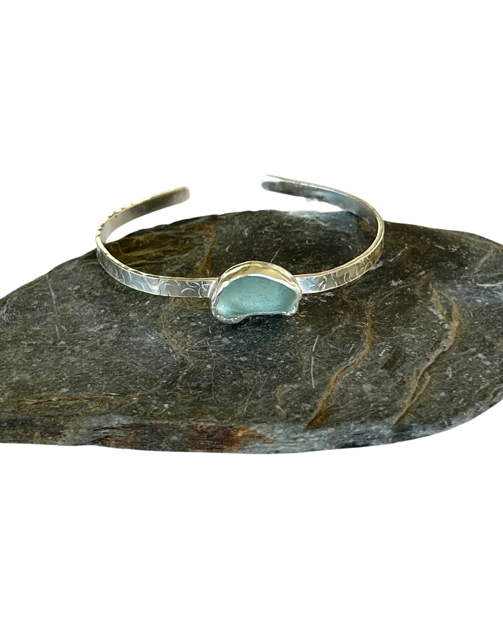 Ocean Sea Glass Cuff