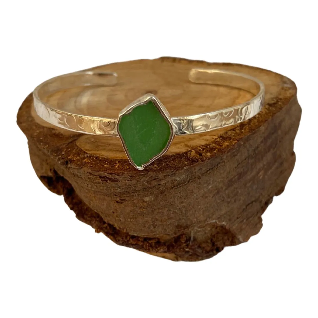 Ocean Sea Glass Cuff