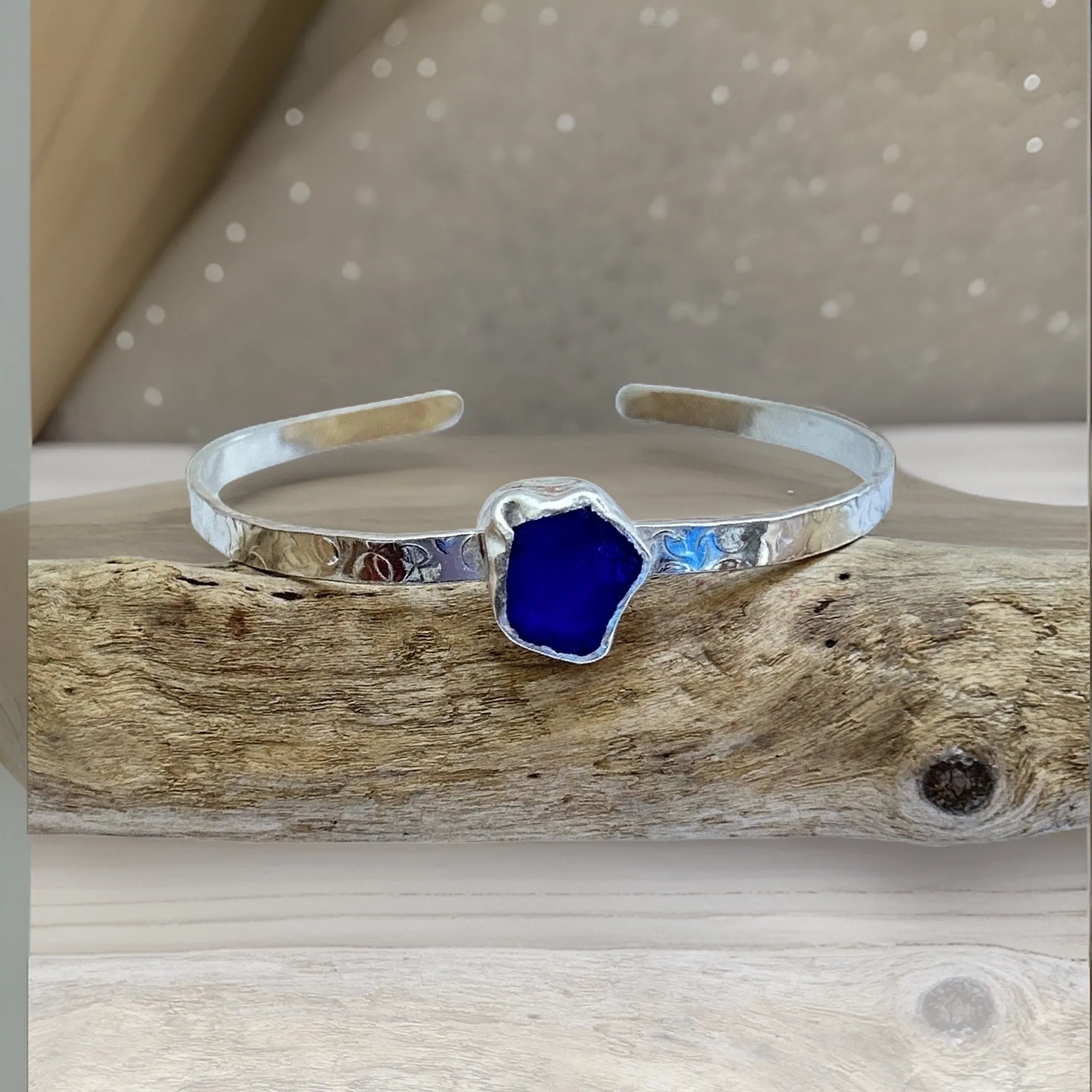 Ocean Sea Glass Cuff