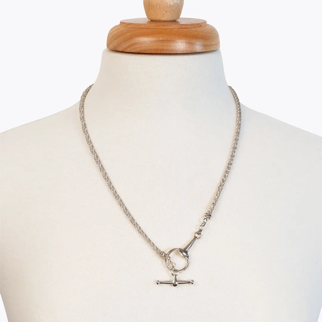 Odeza - Sterling Silver on Brass Horse Bit Toggle Necklace