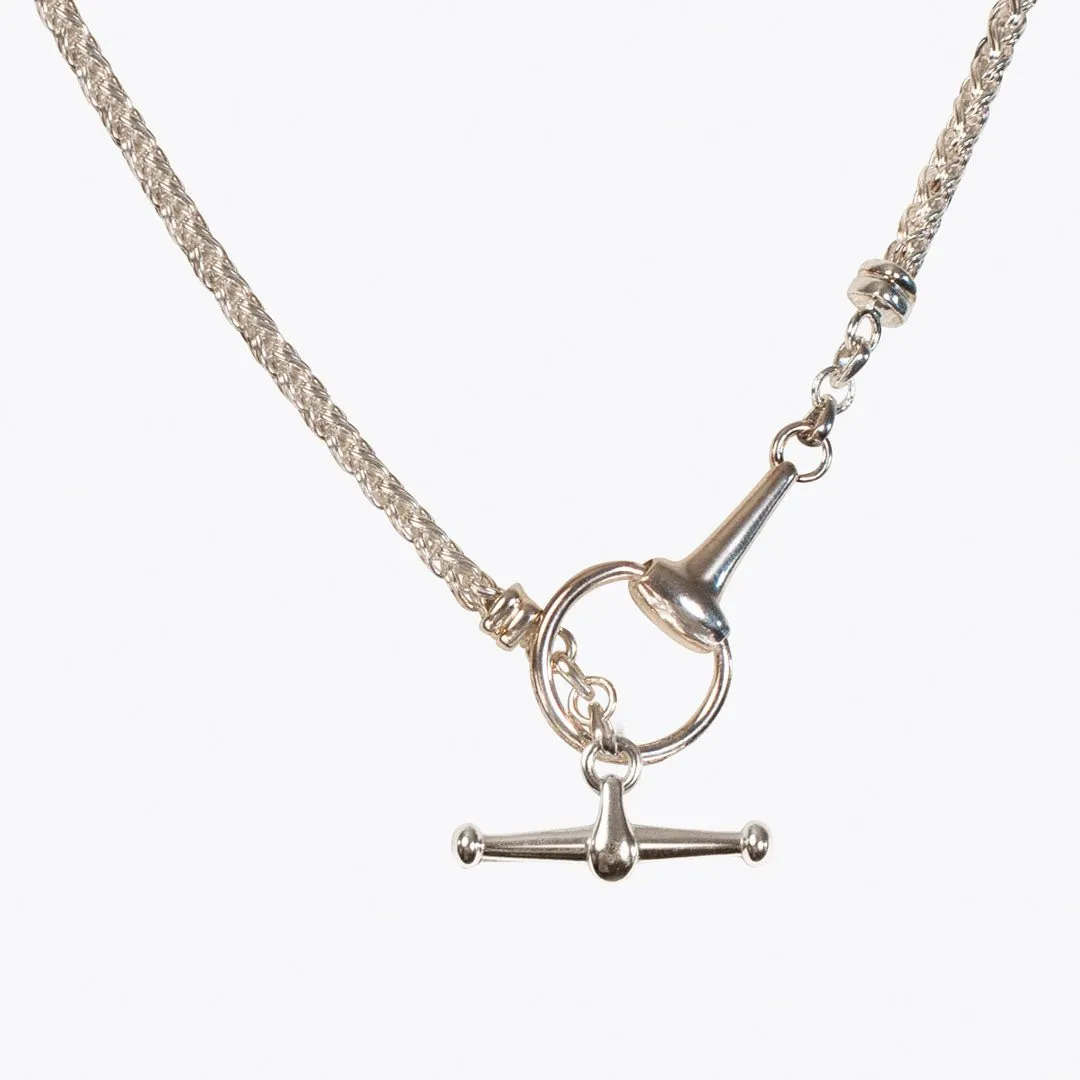 Odeza - Sterling Silver on Brass Horse Bit Toggle Necklace