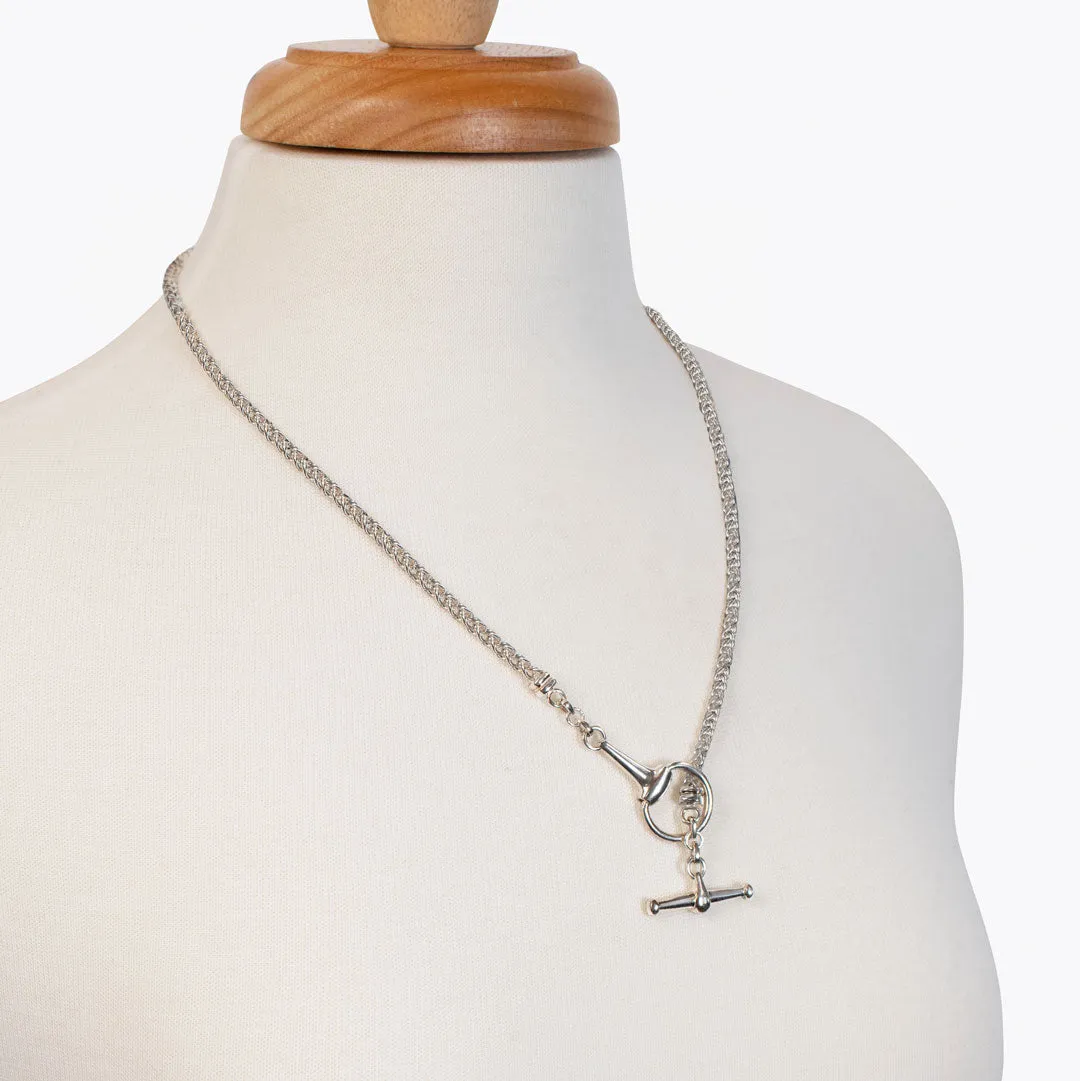 Odeza - Sterling Silver on Brass Horse Bit Toggle Necklace