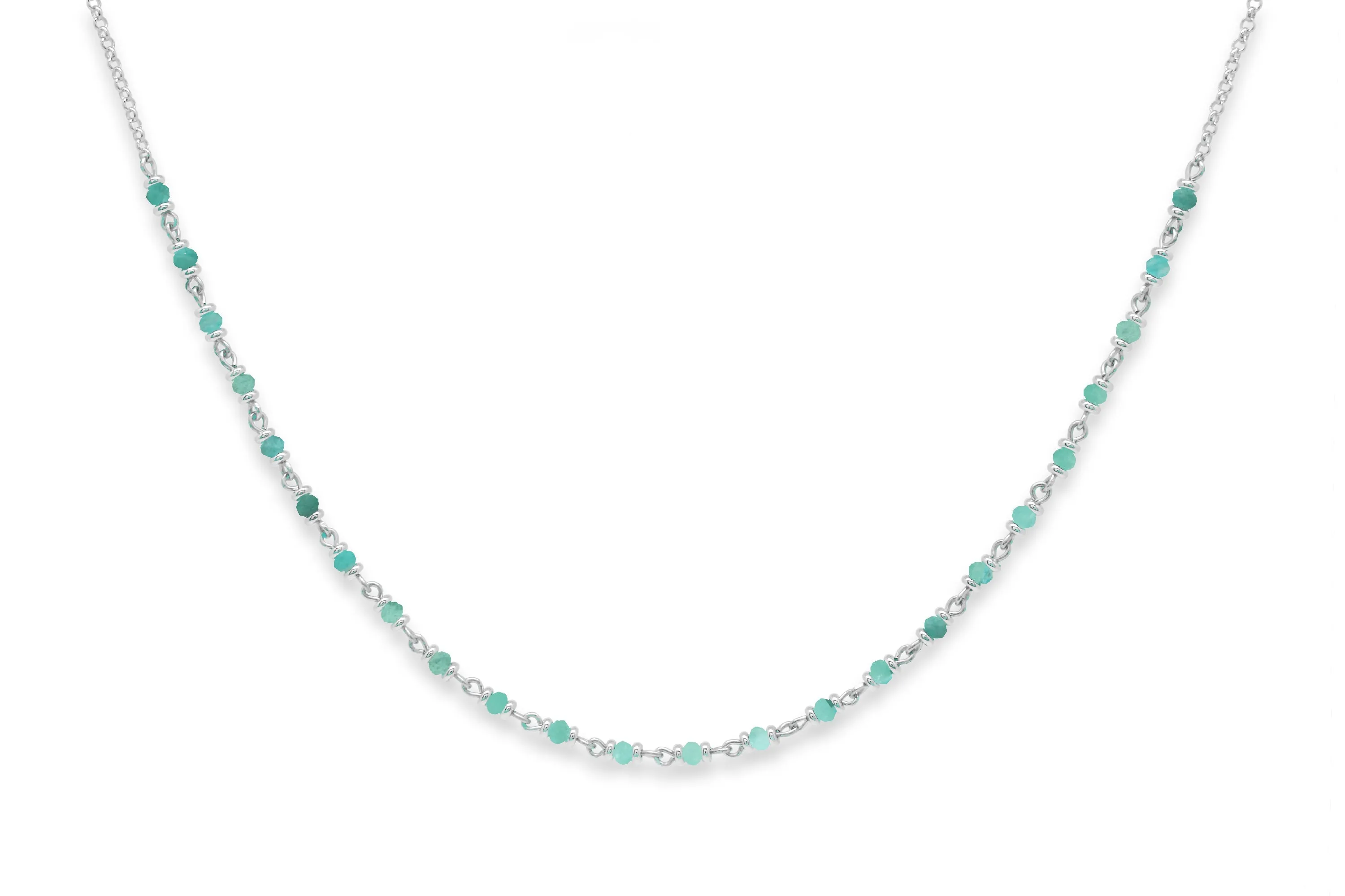 Panacea Amazonite Silver Gemstone Necklace