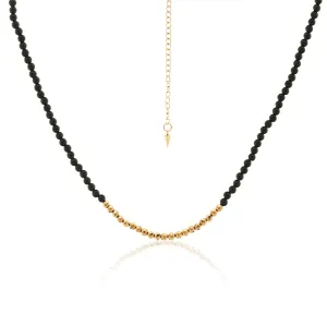 Party At The Front / Necklace / Black Onyx   Gold