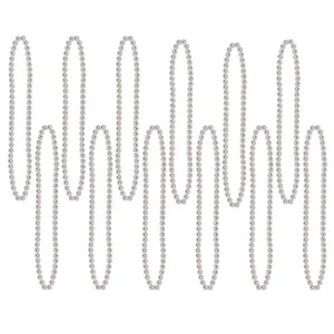 Party Bead Necklaces - Small Round silver (12 per Package)