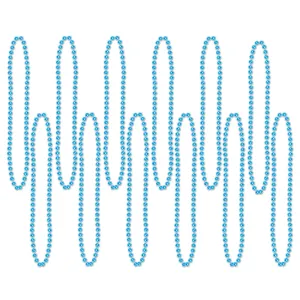 Party Bead Necklaces - Small Round turquoise (12 per Package)