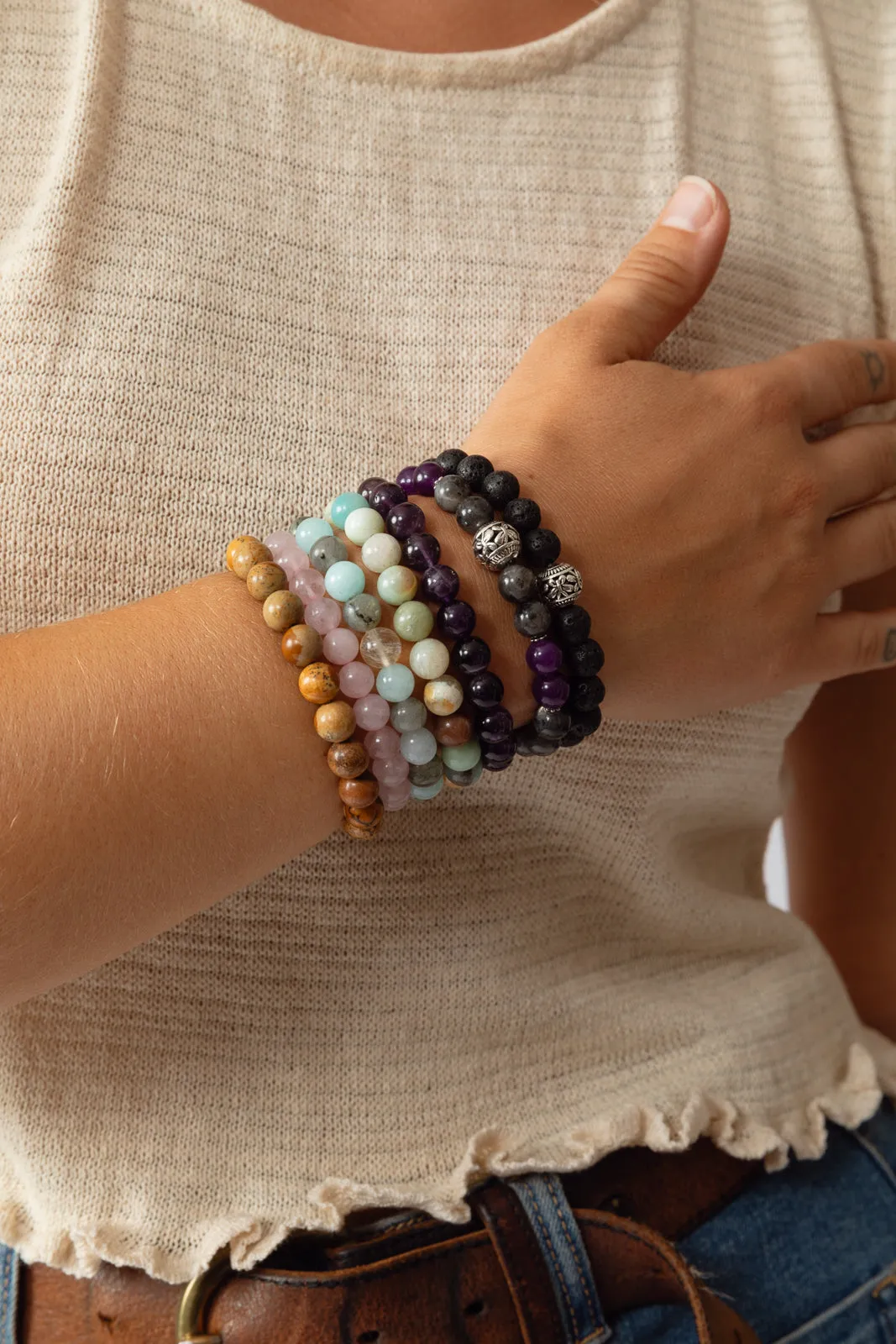 Rose Quartz Beaded Bracelet