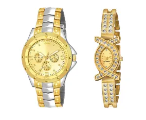 Rosra_Silver_gold_goldDial_AKS Stainless Steel Analog Men Watchs Analog Watch - For men men watches Analog Watch - For Men