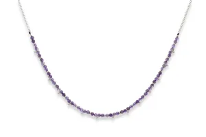 Salus Amethyst Gemstone Silver Necklace