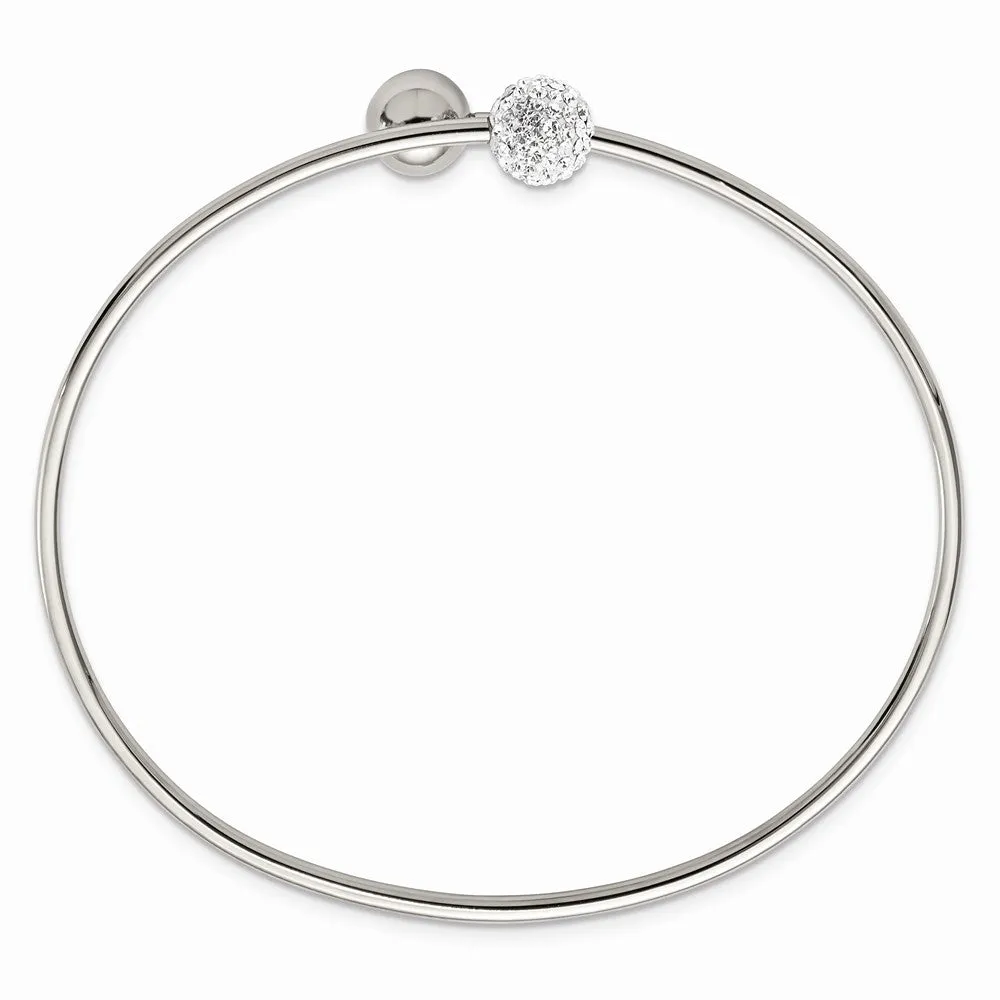 Stainless Steel Polished with Preciosa Crystal Bangle