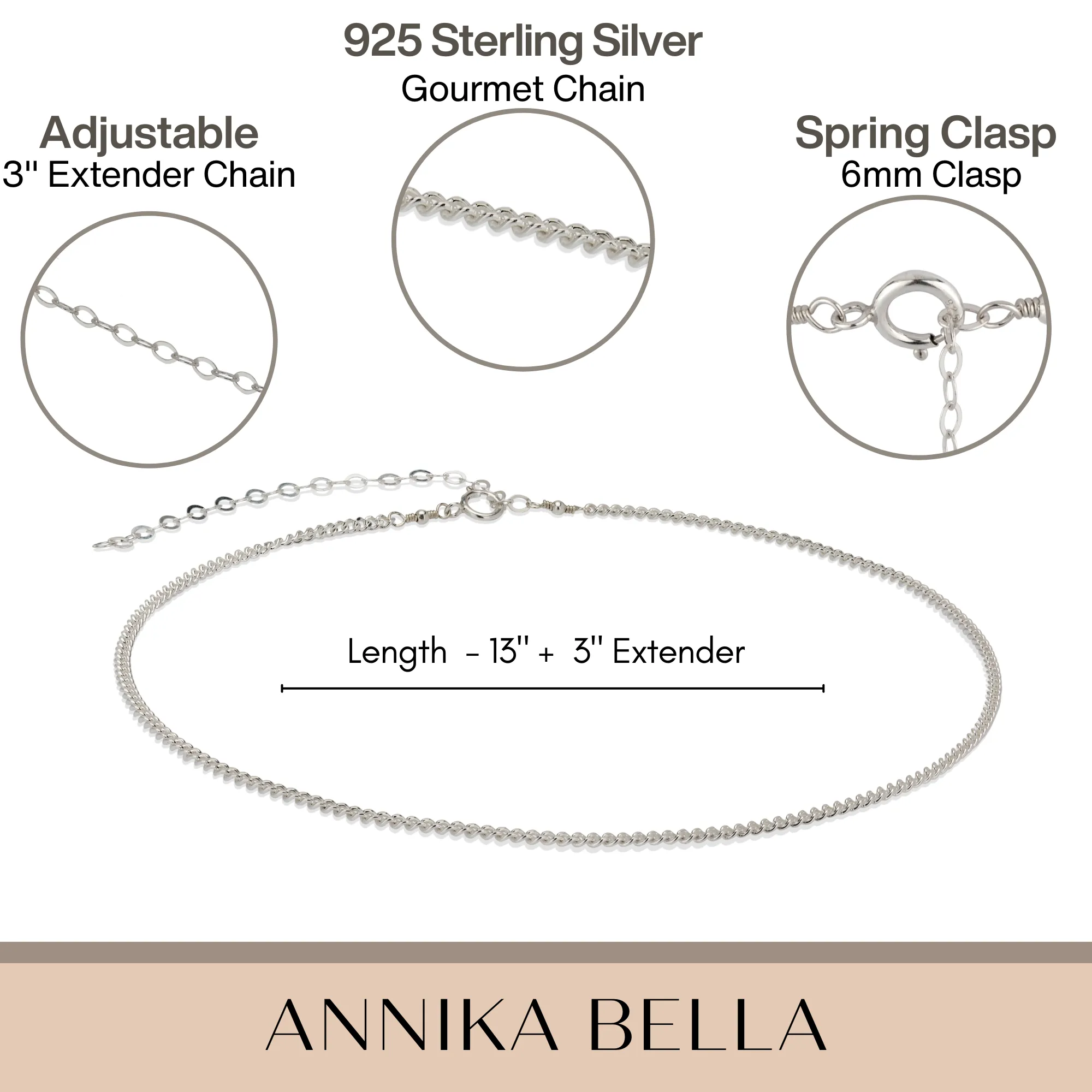 Sterling Silver Dainty Cuban Chain Choker Necklace for Women
