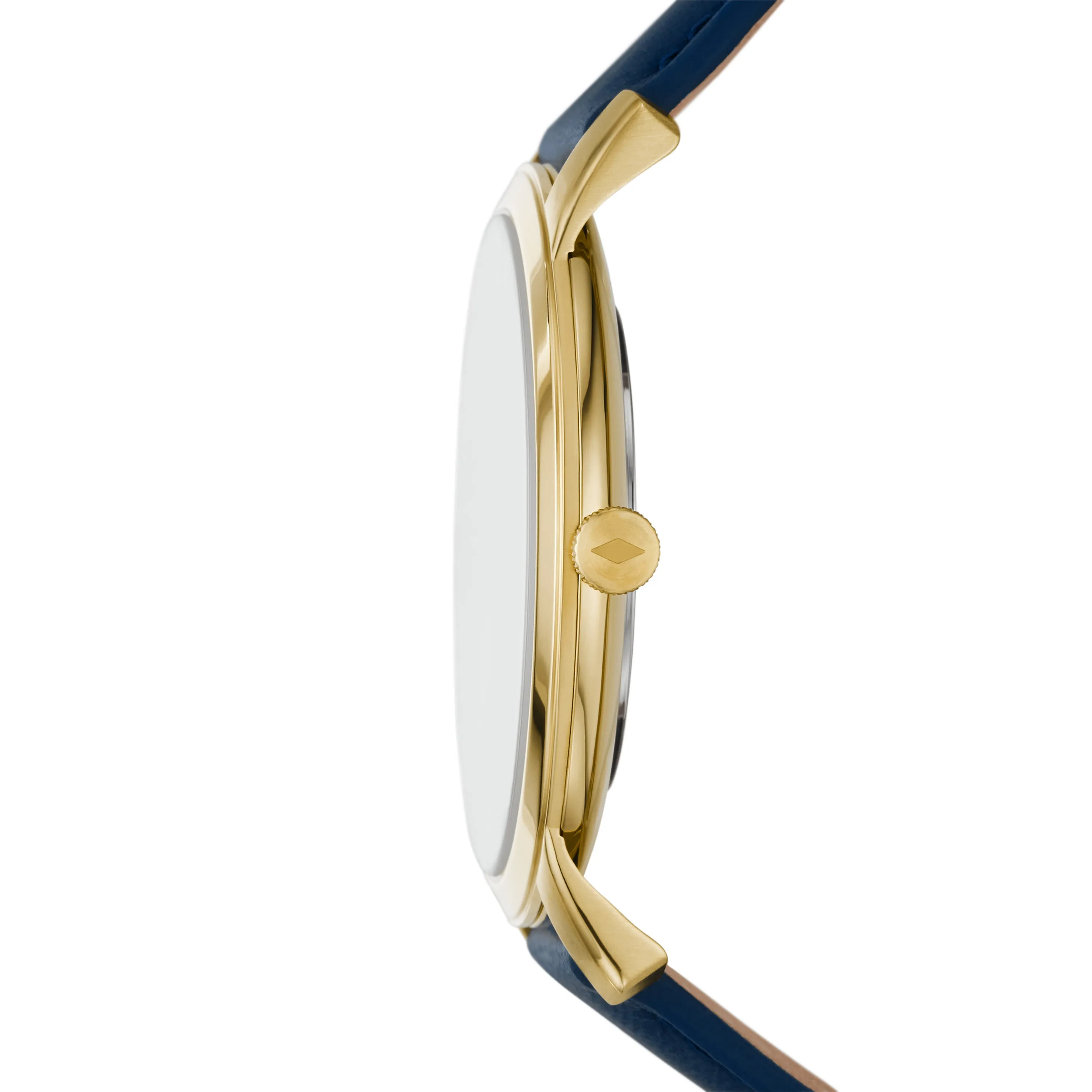 The Minimalist Three-Hand Navy Leather Watch
