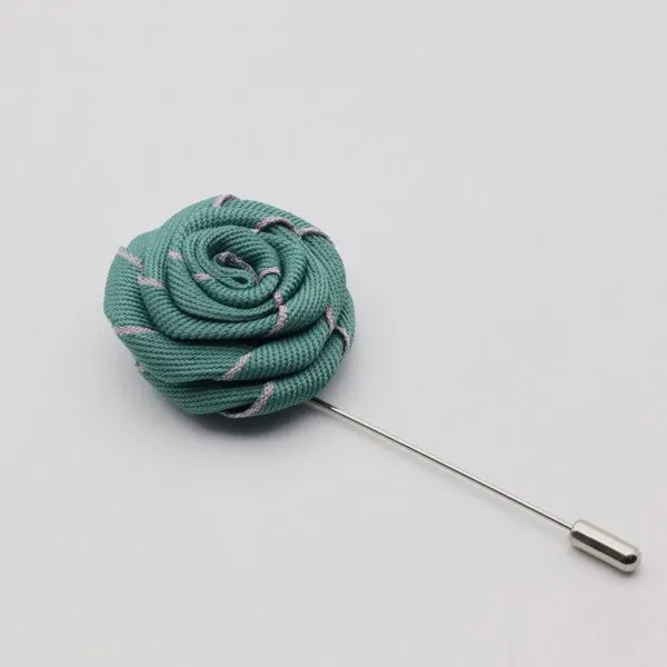 Two Color Fabric Flower Lapel Pins