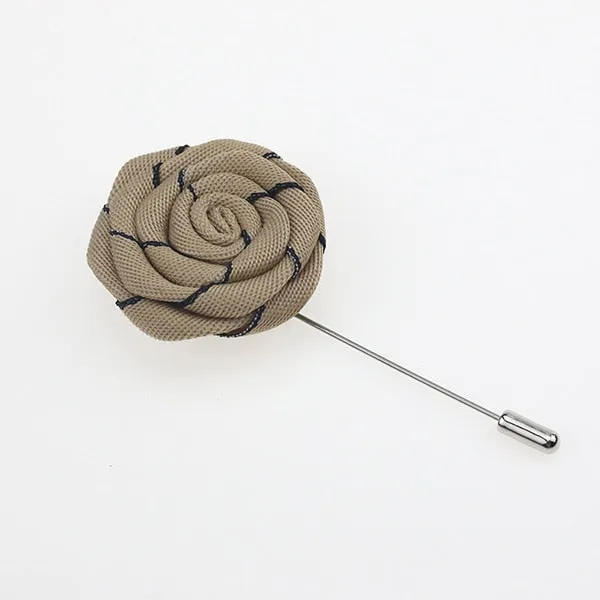 Two Color Fabric Flower Lapel Pins