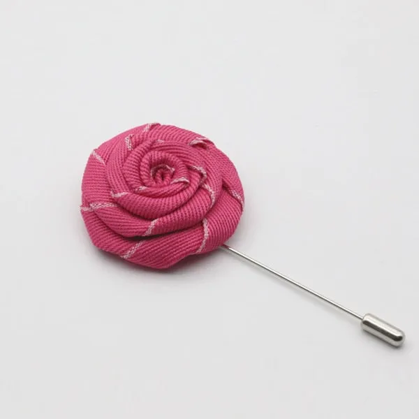 Two Color Fabric Flower Lapel Pins