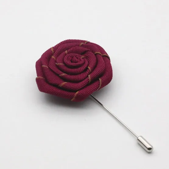Two Color Fabric Flower Lapel Pins