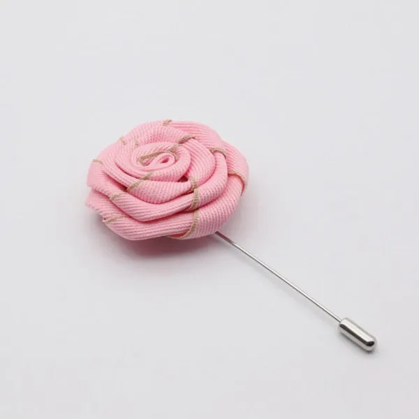 Two Color Fabric Flower Lapel Pins