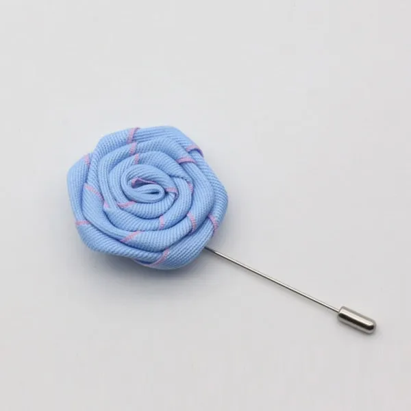 Two Color Fabric Flower Lapel Pins
