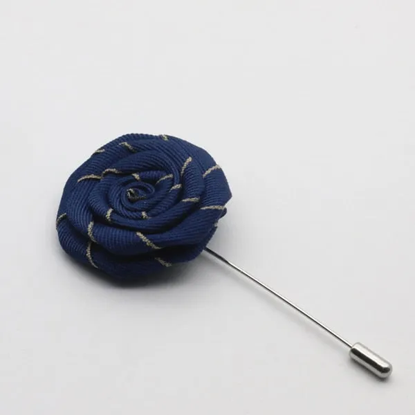 Two Color Fabric Flower Lapel Pins