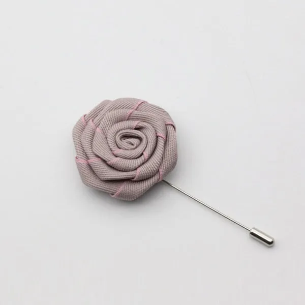 Two Color Fabric Flower Lapel Pins