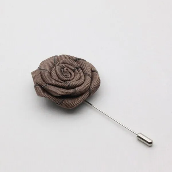 Two Color Fabric Flower Lapel Pins